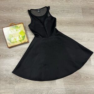 Elegant Black Sleeveless Dress with mesh back